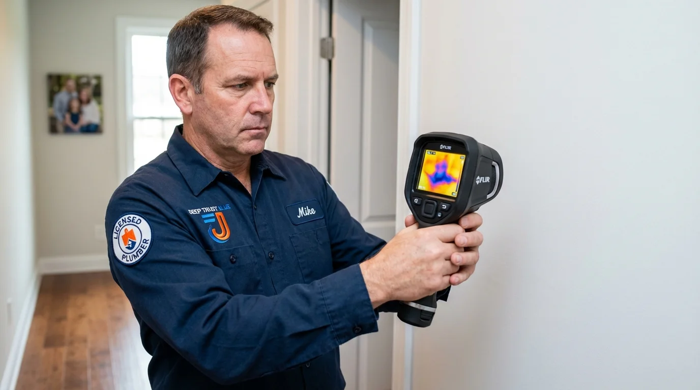 Thermal imaging leak detection by Johns Plumbing LLC in West Alexandria